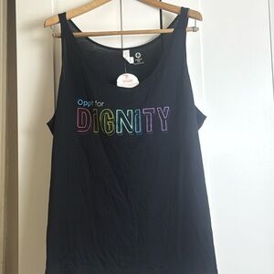 Bella Canvas Oppt For Dignity Rainbow Tank Top size Xl/ Extra Large